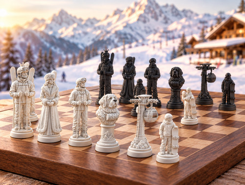 Skifahren thematisches - –,