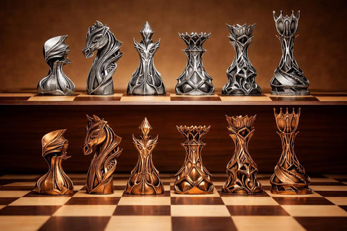 Stylized chess set - stylized,