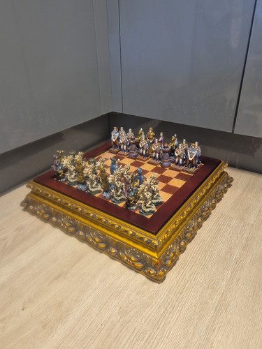 Vintage schachspiel fantasy - schachspiel,