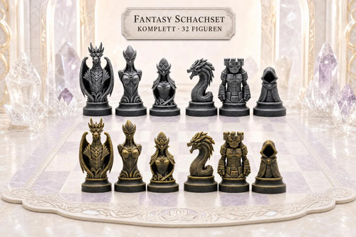 Fantasy schachfigurenset - fantasy-schachfigurenset, –