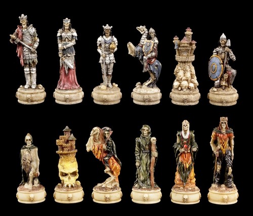 Schachfiguren set skelett - set,