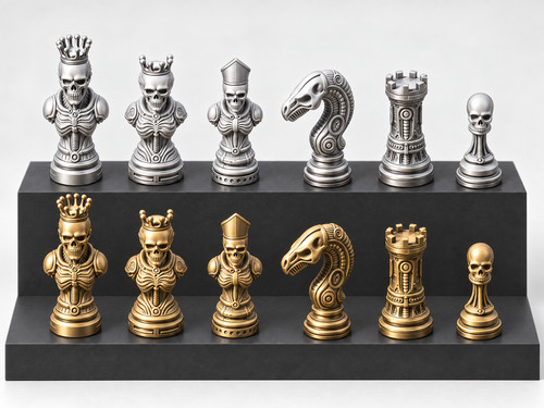 Skullset schachfigurenset - skullset, –