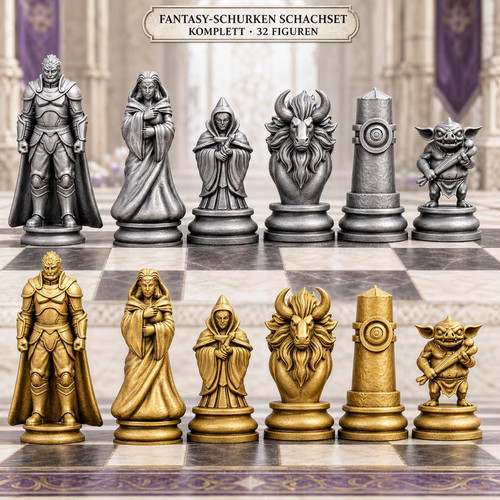 Fantasy-Schurken-Schachfiguren