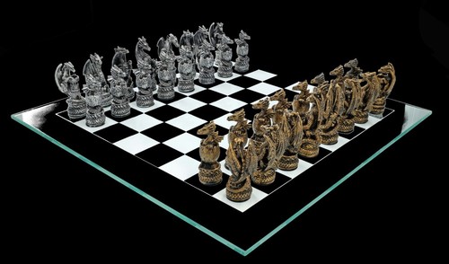 Schachspiel drachen gold vs - schachspiel,